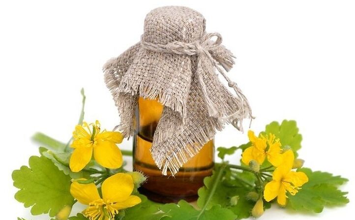 Celandine juice for home treatment of fungal foot infections